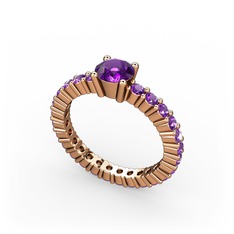 Ranita Tamtur Yüzük - Ametist 18 ayar rose altın yüzük #gzbaxt
