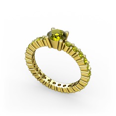 Ranita Tamtur Yüzük - Peridot 925 ayar altın kaplama gümüş yüzük #hjywud