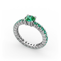 Ranita Tamtur Yüzük - Yeşil kuvars 925 ayar gümüş yüzük #jho98b