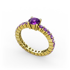 Ranita Tamtur Yüzük - Ametist 14 ayar altın yüzük #n2wr1y