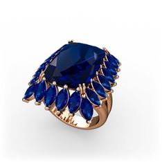 Paiva Yüzük - Lab safir 18 ayar rose altın yüzük #1wnus7f