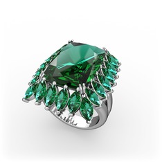 Paiva Yüzük - Yeşil kuvars 925 ayar gümüş yüzük #1xvvawv