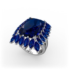 Paiva Yüzük - Lab safir 925 ayar gümüş yüzük #nx96lc