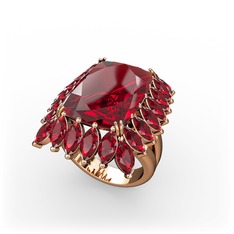Paiva Yüzük - Garnet 8 ayar rose altın yüzük #sbfyqo