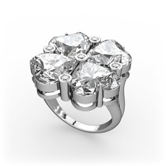 Lucky Yonca Yüzük - Swarovski 925 ayar gümüş yüzük #19vicyo
