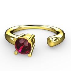 Rodolit garnet 18 ayar altın yüzük