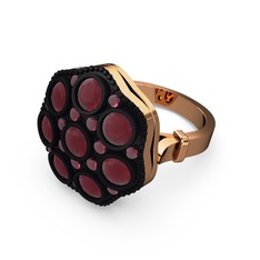 Glory Elmas Yüzük - Kök yakut 14 ayar rose altın yüzük #av9zlq