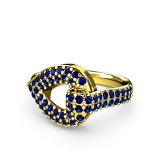 Lab safir 8 ayar altın yüzük