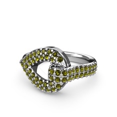 Peridot 925 ayar gümüş yüzük