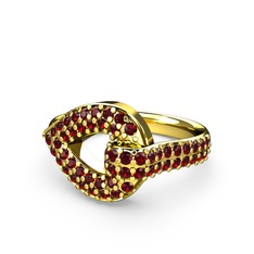 Garnet 14 ayar altın yüzük