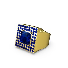 Albera Kare Yüzük - Lab safir 8 ayar altın yüzük #1b20d3g