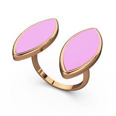 18 ayar rose altın yüzük (Açık pembe mineli)