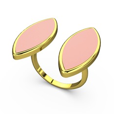 8 ayar altın yüzük (Pastel pembe mineli)
