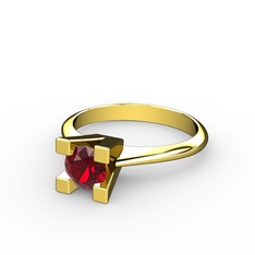 Garnet 18 ayar altın yüzük