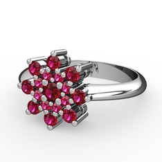 Rodolit garnet 925 ayar gümüş yüzük