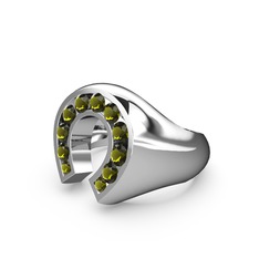 Peridot 925 ayar gümüş yüzük