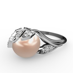 Pembe inci ve swarovski 925 ayar gümüş yüzük