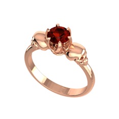 Kuru Kafa Tektaş Yüzük - Garnet 14 ayar rose altın yüzük #164k1jq