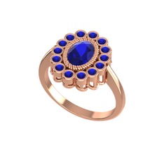 Rayiha Yüzük - Lab safir 8 ayar rose altın yüzük #1ovfsxy