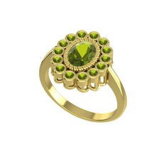 Peridot 18 ayar altın yüzük
