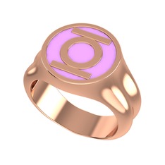 14 ayar rose altın yüzük (Pembe mineli)