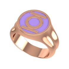 8 ayar rose altın yüzük (Menekşe mineli)