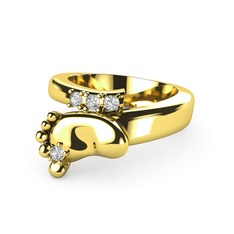 Pırlanta 14 ayar altın yüzük (0.144 karat)