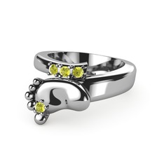 Peridot 925 ayar gümüş yüzük