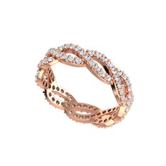 Swarovski 14 ayar rose altın yüzük