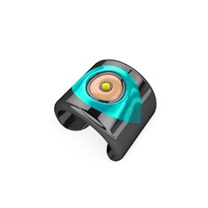 Palmira Mineli Nazar Yüzük - 925 ayar siyah rodyum kaplama gümüş yüzük (Turkuaz mineli) #13fnp4w