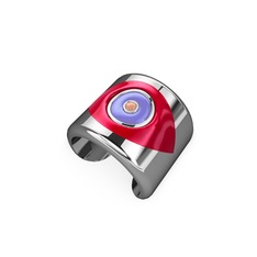 925 ayar gümüş yüzük (Kırmızı mineli)