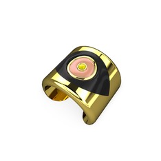 14 ayar altın yüzük (Siyah mineli)