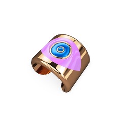 18 ayar rose altın yüzük (Açık pembe mineli)