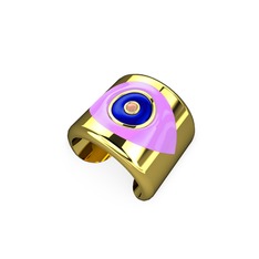 18 ayar altın yüzük (Açık pembe mineli)