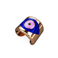 Palmira Mineli Nazar Yüzük - 8 ayar rose altın yüzük (Lacivert mineli) #1dd20l