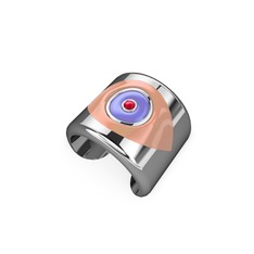 Palmira Mineli Nazar Yüzük - 925 ayar gümüş yüzük (Pastel pembe mineli) #1e3wqwg