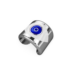 18 ayar beyaz altın yüzük (Beyaz mineli)