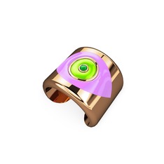8 ayar rose altın yüzük (Açık pembe mineli)