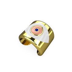 14 ayar altın yüzük (Beyaz mineli)