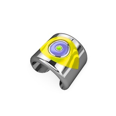 Palmira Mineli Nazar Yüzük - 925 ayar gümüş yüzük (Sarı mineli) #2ibemh