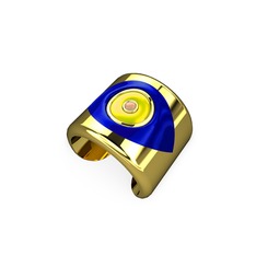 Palmira Mineli Nazar Yüzük - 8 ayar altın yüzük (Lacivert mineli) #35xxz9