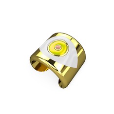 14 ayar altın yüzük (Beyaz mineli)