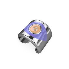 8 ayar beyaz altın yüzük (Menekşe mineli)