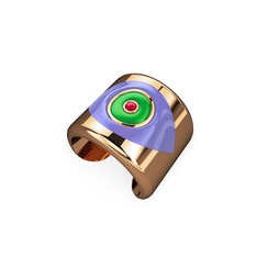 14 ayar rose altın yüzük (Menekşe mineli)