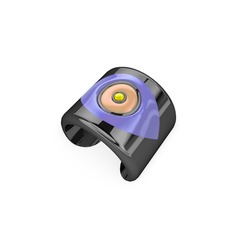 Palmira Mineli Nazar Yüzük - 925 ayar siyah rodyum kaplama gümüş yüzük (Menekşe mineli) #bm6kvr