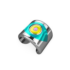 Palmira Mineli Nazar Yüzük - 925 ayar gümüş yüzük (Turkuaz mineli) #bz286g