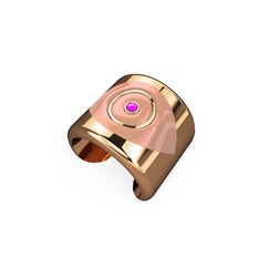 Palmira Mineli Nazar Yüzük - 14 ayar rose altın yüzük (Pastel pembe mineli) #jr5ko0