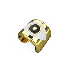 Palmira Mineli Nazar Yüzük - 18 ayar altın yüzük (Beyaz mineli) #kyxaq3