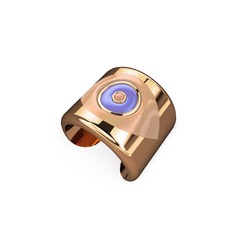 Palmira Mineli Nazar Yüzük - 14 ayar rose altın yüzük (Ekru mineli) #on48qc