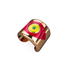 8 ayar rose altın yüzük (Kırmızı mineli)